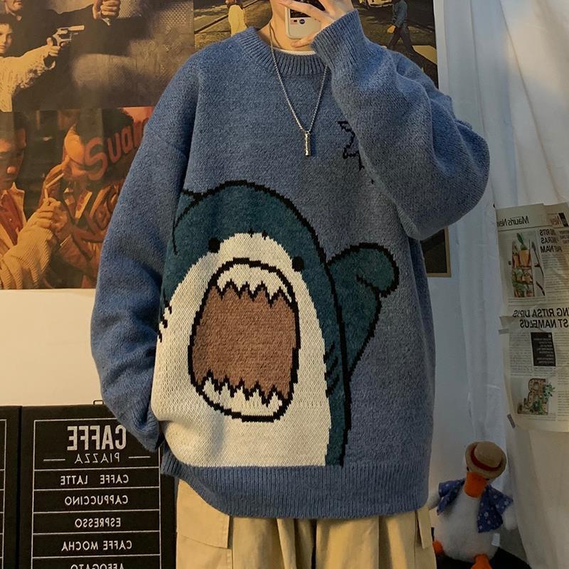 

Men's Sweaters Thickened In Autumn And Winter Men's Korean Version Of The Trend Loose Round Neck Lazy Casual SweatersMen's, Khaki