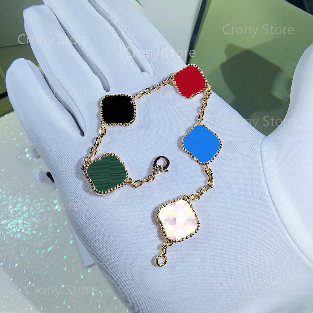 

Classic Bracelets 6 Color Four Leaf Clover Chain Fashion Wedding Bracelets Special Design Jewelry Top Quality van