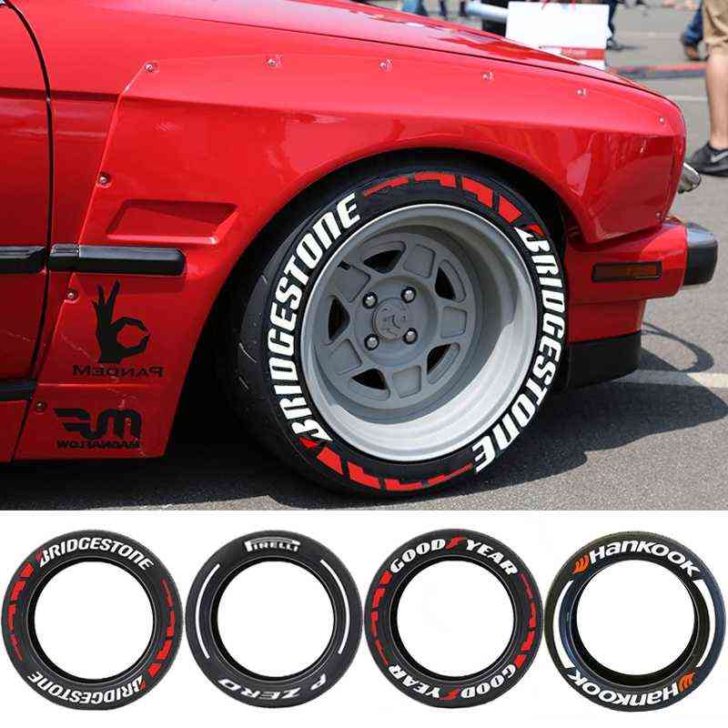 

Tire letter Sticker Car Stickers Permanent Tire Lettering Decals Auto Motorcycle DIY Label Letters Customizable With Glue Y220609, Black