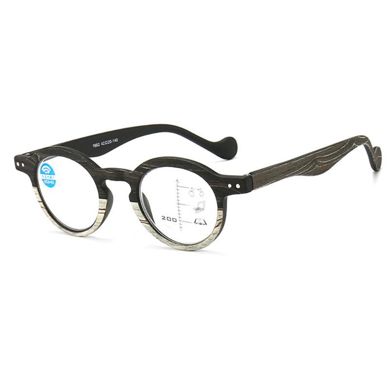 

Sunglasses Black N White Wood Grain Round Comfortable See Near And Far Progressive Multifocal Reading Glasses 1 1.5 2 2.5 3 3.5 4Sunglasses