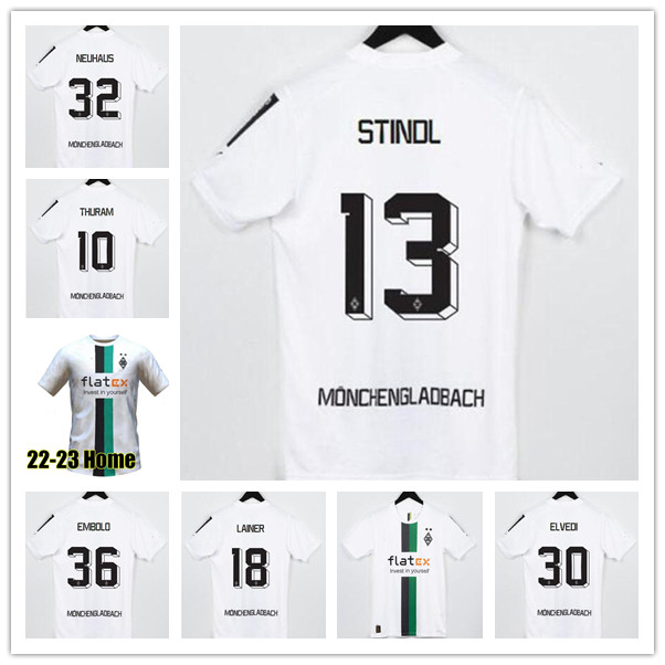 

22 23 Monchengladbach soccer jerseys Gladbach 120th jersey 2022 20223Monchengladbach THURAM LAINER PLEA STINDL ZAKARIA Football shirt home aawy