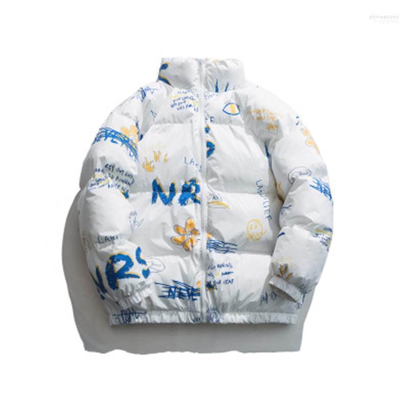 

Men's Down & Parkas 2022 Winter Japanese Printing Stand-up Collar Cotton Fashion Jacket Thick Coat Student Warm Padded Jacket1 Phin22, As pic