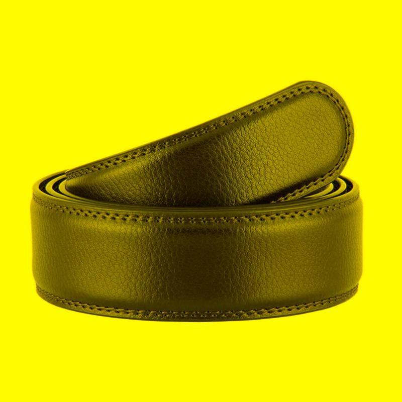 

Belts Mens Genuine Leather Belt Without Automatic Buckle 2022 Fashion Wide For Men Long 140 150 Adjust Men's Black Brown BeltBelts