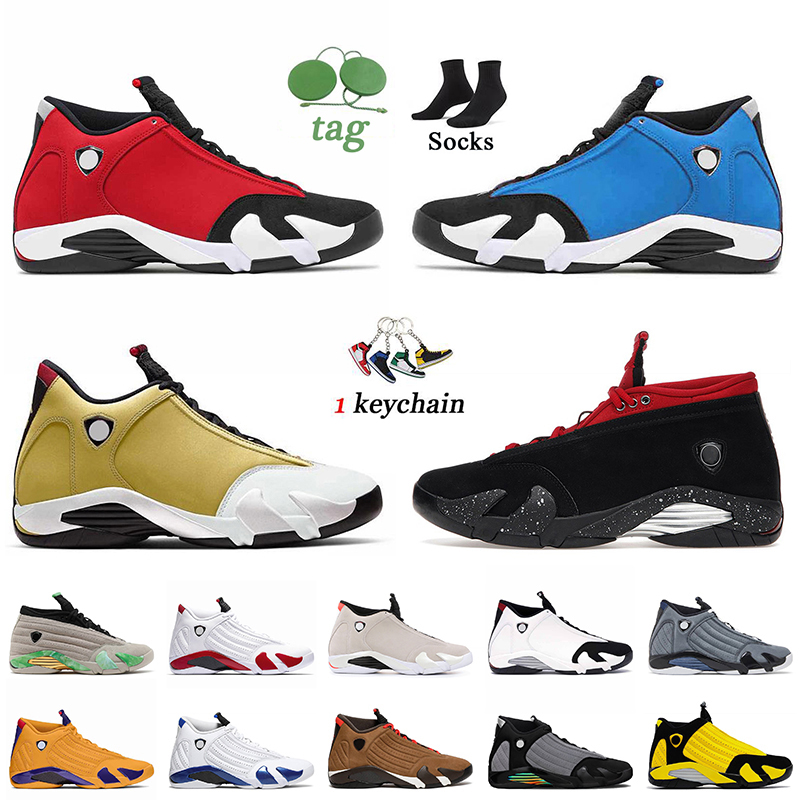 

14s Basketball Shoes Jumpman 14 Gym Red Ginger 2022 Lipstick Alternate Thunder University Gold Hyper Royal Desert Sand LAST SHOT Black Toe Mens Trainers Sneakers, C49 university red 36-47