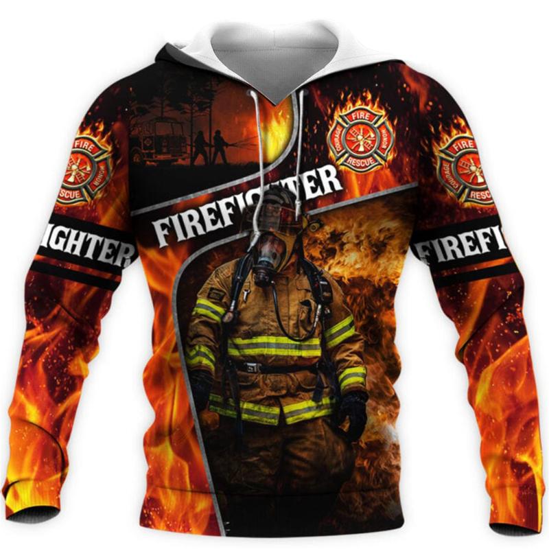 

Men' Hoodies & Sweatshirts Men Hoodie Firefighter 3D All Over Printed Long Sleeves Pullover Sweatshirt Unisex Casual Zipper Hooded Sudadera, Sweatshirt-2