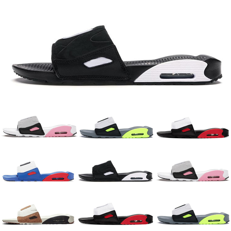 

90 90s Slippers Slides Sandals Men Women Designer Slider Fashion Triple Black White Volt Chile Game Royal Red Rose Pink Outdoor Mens Slipper Slide Slider Sandal 36-45, Color#6