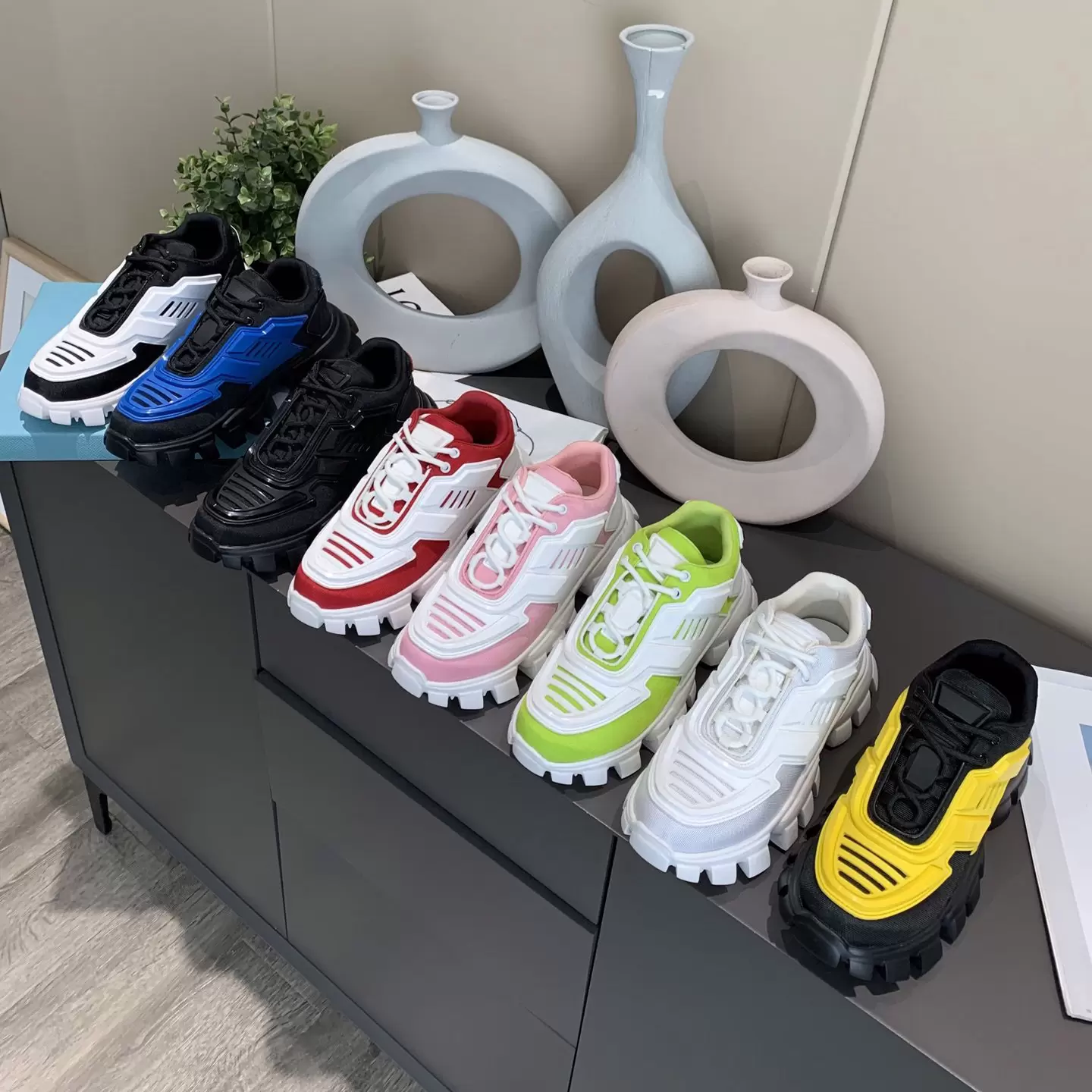 

Men Women Casual Shoes Cloudbust Thunder Sneakers 19FW Camouflage Capsule Series Shoe Color Matching Increase Platform Rubber Sneaker With BOX, 12
