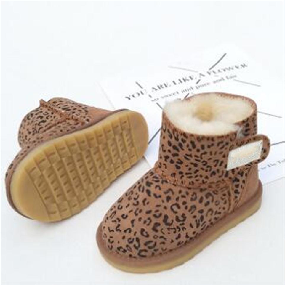 

2018 promotion Australia Classic Baby Snow boots Australia WGG Classic Style Cow Suede Leather Waterproof Winter Cotton boots Warm230m, Pink