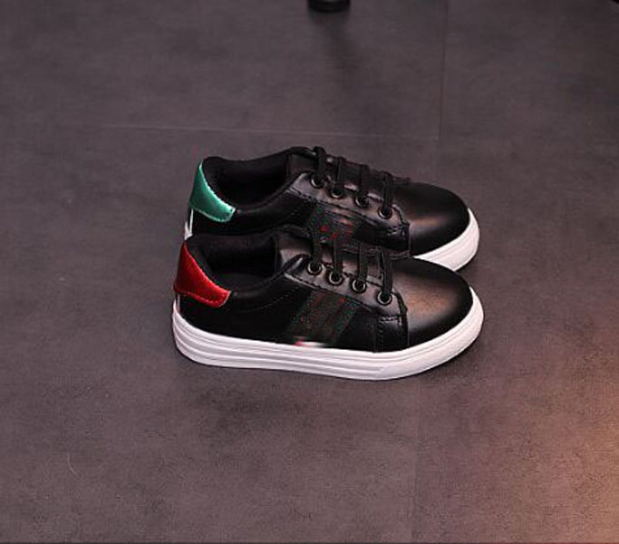 

kids Sneakers Spring / Autumn 2022 New Medium and Large Children Canvas Shoes Boys small White Shoes Girls Little Bees Leisure Boards eur26-36, Black