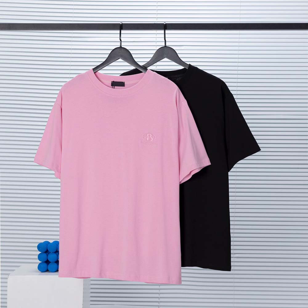 

Designer Men Black t shirts Fashion Paris Alphabet embroidery Short Sleeves Pink T-Shirts Man Shirts Women Sweaters Top Quality Cotton loose Tees