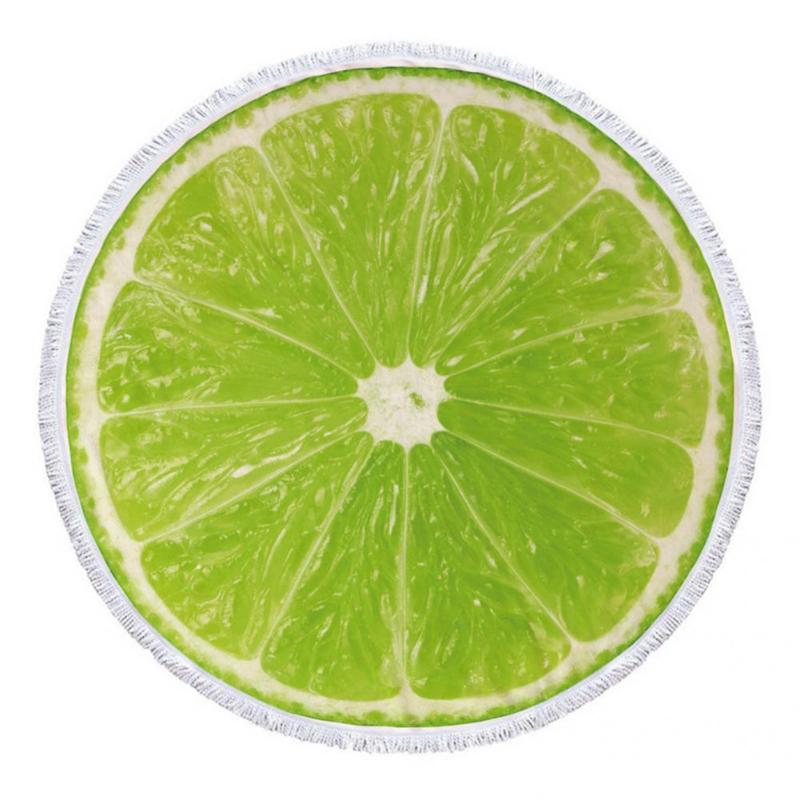 

Bandanas Portable Premium Beach Towel Water Absorbing Fruit Pattern Carpet For