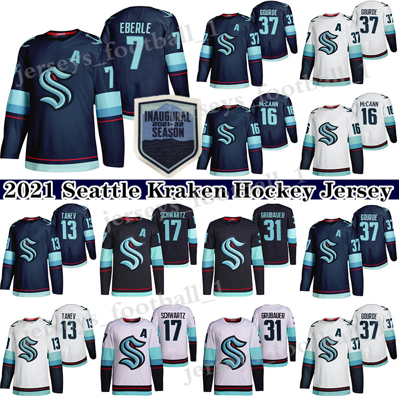 

Seattle''Kraken'' hockey jersey 31 Philipp Grubauer 37 Yanni Gourde 7 Eberle 32th New Team Custom Mens Womens Youth Any Nunber Any Name jerseys, Navy blue mens