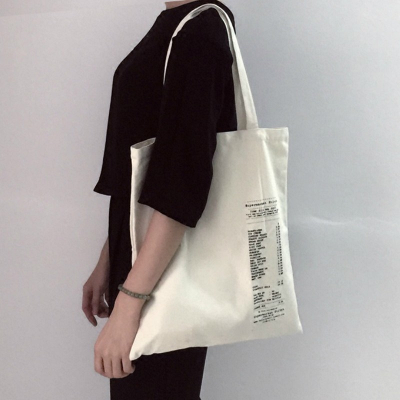 Femmes toile sac fourre-tout coton tissu lettre Hbp imprimer sacs à provisions pliable femme sac à main réutilisable Eco Beach Shopper sac Canta