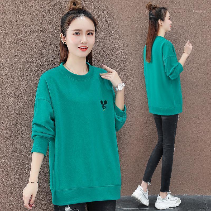 

Women's Sweatshirts Spring And Autumn Loose Round Neck Bottoming Shirt Without Hat Jacket Women Pullovers Top Hoodies &, Pink