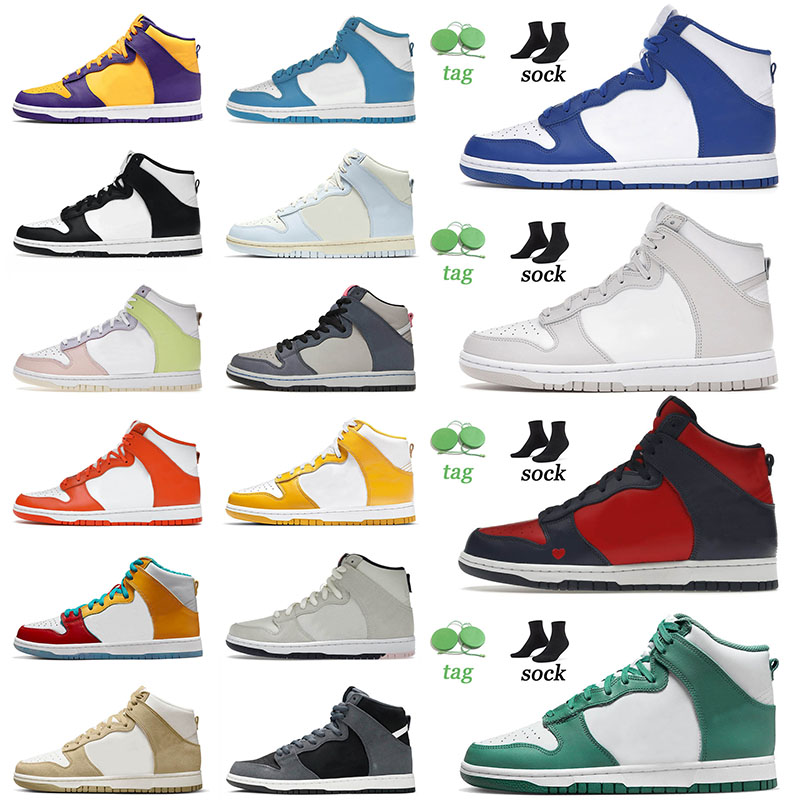 

Authentic OG High Dunks Running Shoes Men Women Game Royal Team Red Outdoor Sneakers 36-45, B21 spartan green 40-45
