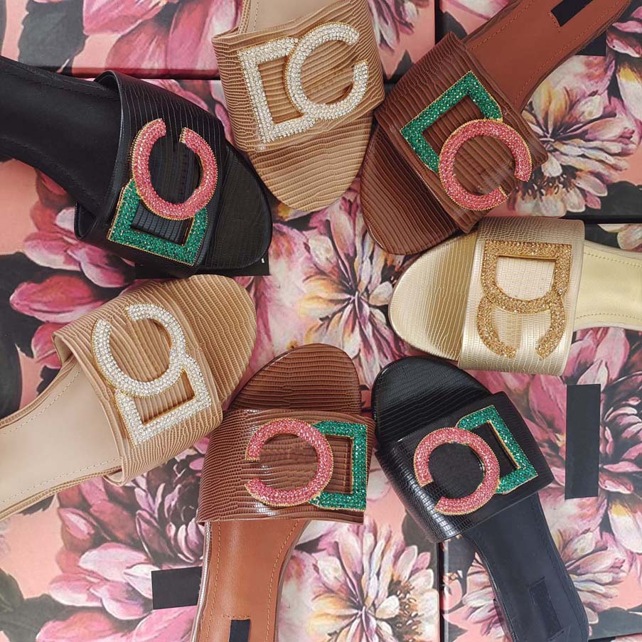 

Fashion Women Men Sandal Luxury Designer slippers Canvas Letter Anatomic Leather slide 35-42, #2