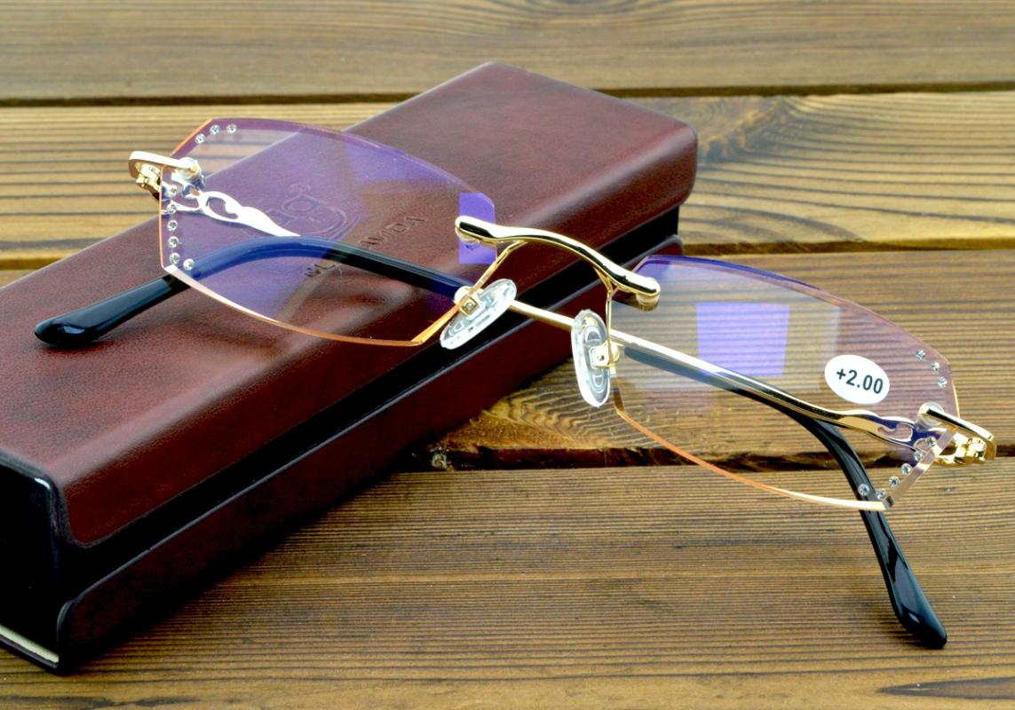 

Sunglasses Diamond Women Cut Brown Color Luxury Rare Reading Glasses With PU Case 1 1.5 2 2.5 3 3.5 4Sunglasses