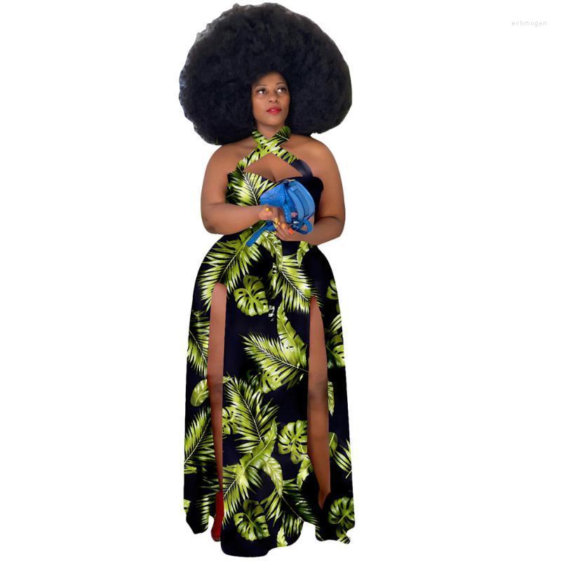 

Plus Size Dresses Sexy Long Maxi Dress Summer Beach 5XL High Split Boho Floral Printed Holiday Off The Shoulder Vintage Vestidos Echm22