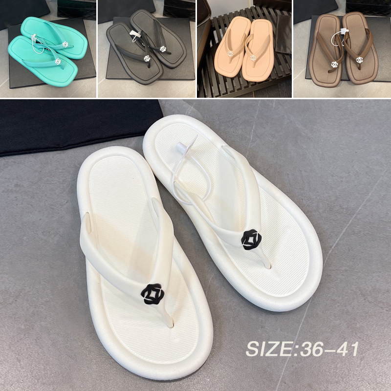 

Summer fashionable new style beach slipper swims bathroom female flat bottom to prevent slip recreational flip-flop sandal multicolored 36-41, 06