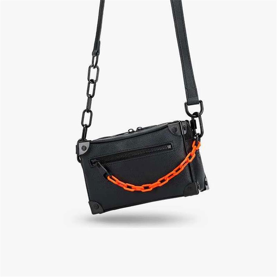 

Evening Bags Mini Soft Trunk For Women Luxury Desinger Square Shoulder Bag Fashion Unisex Chain Small Handbag Purse260n, Black chain