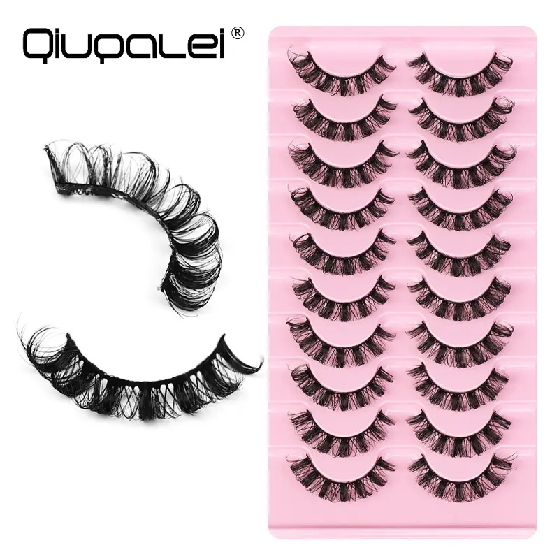 

10 pairs False Lashes Curl 13mm Russian extensions volumes Mink Lash 3D Mink Eyelashes Reusable Fluffy