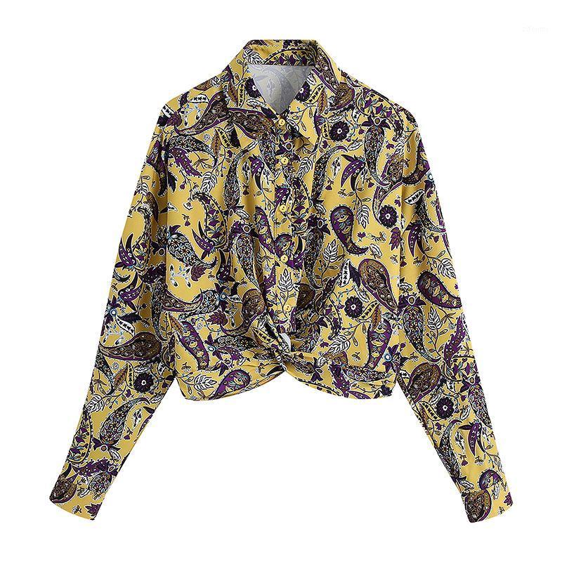 

Novalya Loose Long Sleeve Blouses Women Fashion Turn Down Collar Shirts Elegant Vintage Short Buttons Tops Female Ladies Women's &, As picture