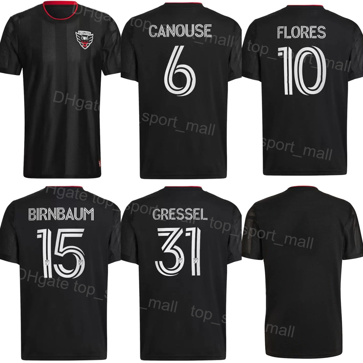 

22-23 MLS Washington DC United Soccer 31 Julian Gressel Jerseys 9 Ola Kamara 7 Michael Estrada Steve Birnbaum Drew Skundrich Team Black Color Football Shirt Kits