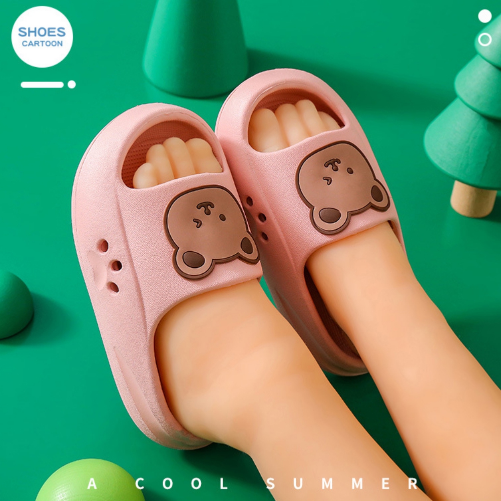 

A043 Slippers Women Summer Shoes Indoor Sandals Slide Soft Non-Slip Bathroom Platform Home Slippers, As photo
