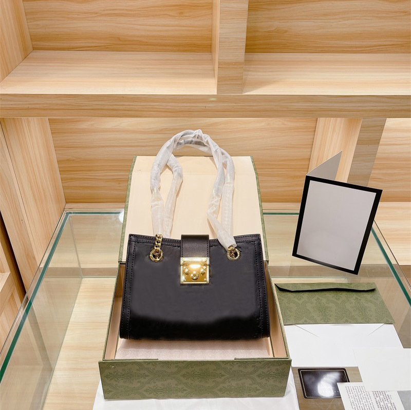 

Women luxury designer 2023 lady single shoulder bags versatile simple cross body fashion two color hardware chain bag handbag, Black