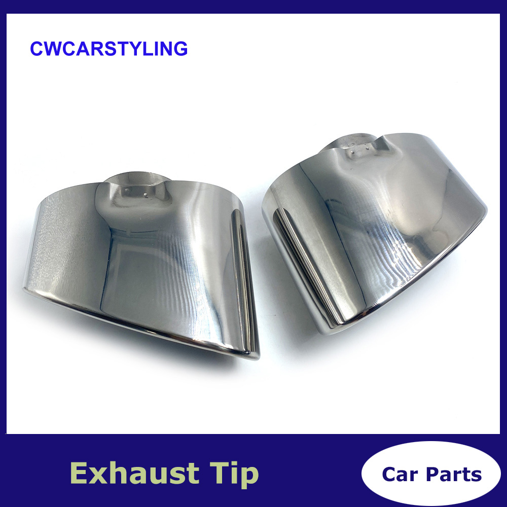 

2PCS Chrome Exhaust Dual Tail Pipe Muffler Tip Stainless Steel For BMW X5 E70 2008 2009 2010 2011 2012 2013 Auto Accessories
