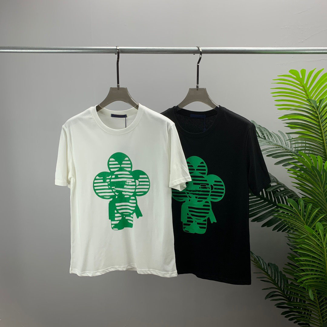 

22ss Designer Tide T Shirts Chest Letter Sweatshirts Laminated Print Short Sleeve High Street Loose Oversize Casual T-shirt 100% Pure Cotton Tops for Men and Women 3111, White