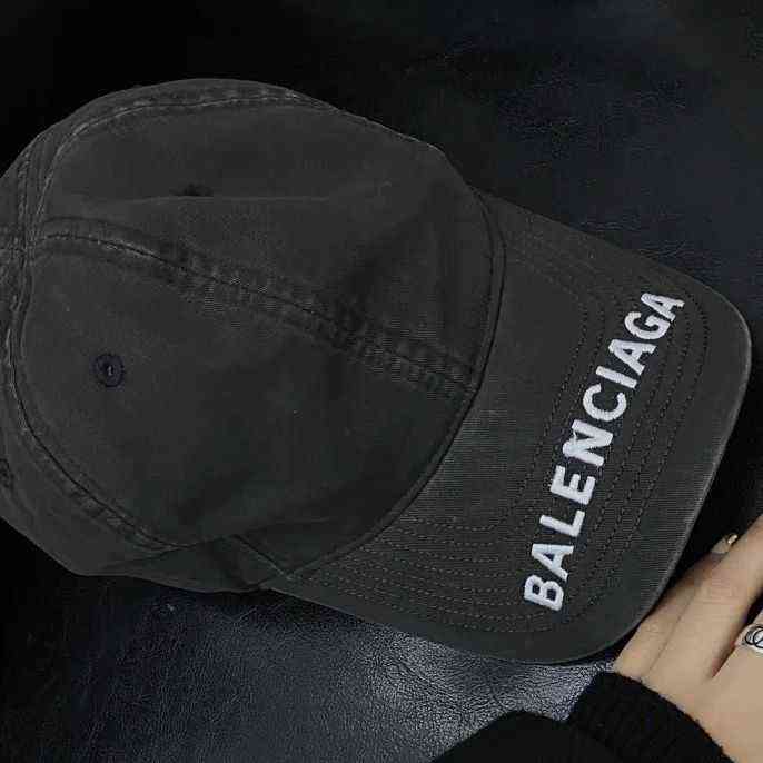 

Designer Ball Balecaigass Caps Hats Paris washed denim soft baseball cap concave shape must be a must lazy people long brim, Black
