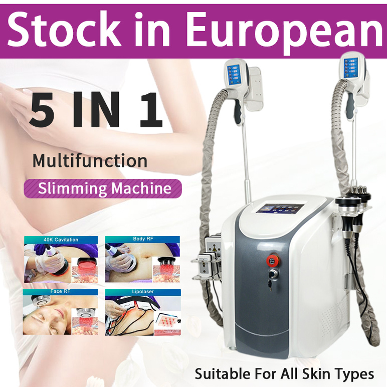 

Cyro Fat Freeze Machine Vacuum Cavitation Slimming Equipment Lipo Laser Loss Weight Rf Skin Firm Device 2 Handle Cryolipolysis Machines 6 In 1