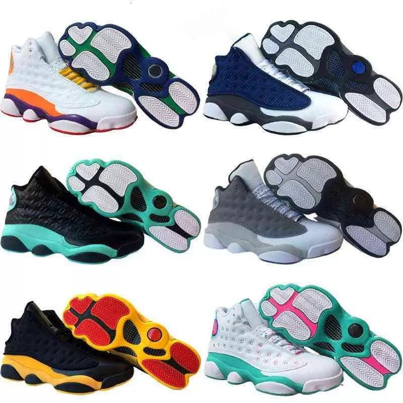 

Topest Quality Basketball Shoes Men Women 13S Sneakers Utility Grind Reverse Flu Game Twist Legend Blue Low Bright Citrus Red Flint Black Cat Boys Trainers, 22