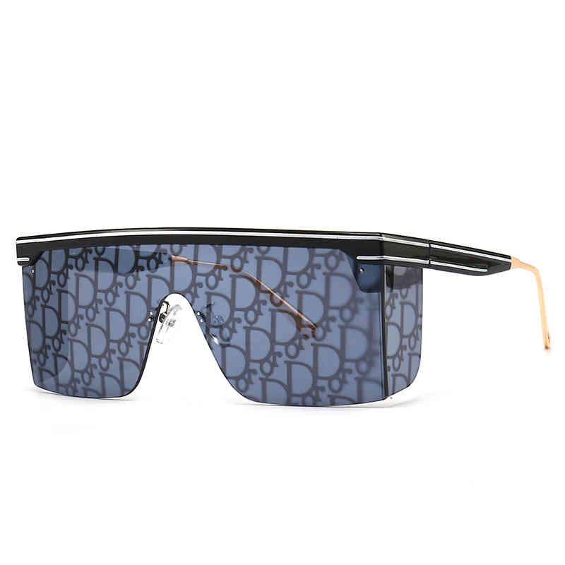 

2022 new fashion one-piece letter watermark large framels men's and women's sunglass