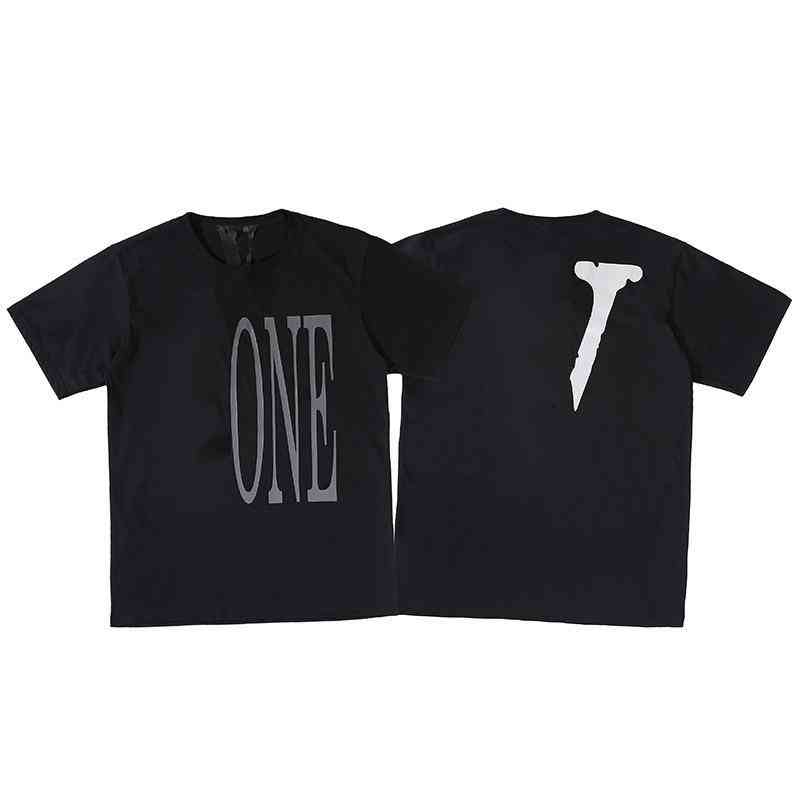 

Summer cotton t shirt V 22 lone designer short-sleeved T-shirt American hip-hop loose oversize sweatshirt ins new classic big V print men and women 3M Reflective shirts, White