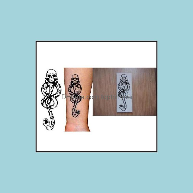 

Temporary Tattoos Body Art Health Beauty 5X Death Eaters Dark Mark Toys For Cosplay Accessories And Dancing Party Dhybk