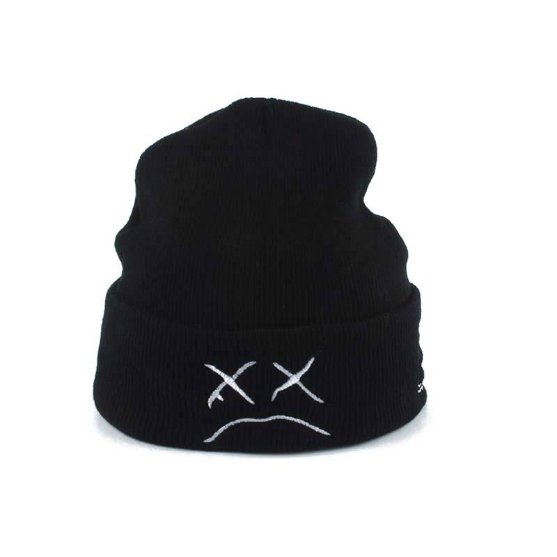 

Berets White Black Beanie Embroidery Love Men Women Autumn Winter Knitted Hat Skullies Warm Hip Hop Ski CapBerets