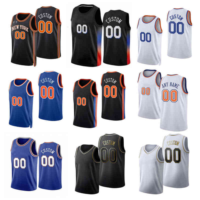 

Custom Printed 2023 New Basketball Jerseys Julius Randle Evan Fournier Derrick Rose RJ Barrett Obi Toppin Cam Reddish Quentin Grimes Immanue