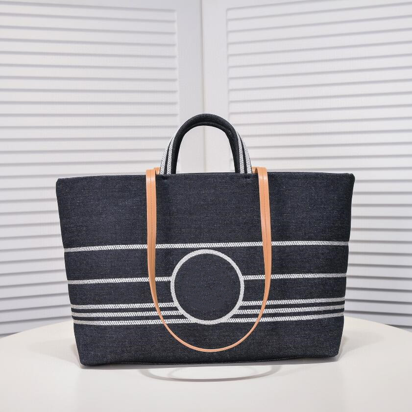 

Designer Shoulder Bag Letter Print Stripe Evening Bags Large Capacity Tote Canvas Japanese Casual Handbag Shopping Bags for Women, Black