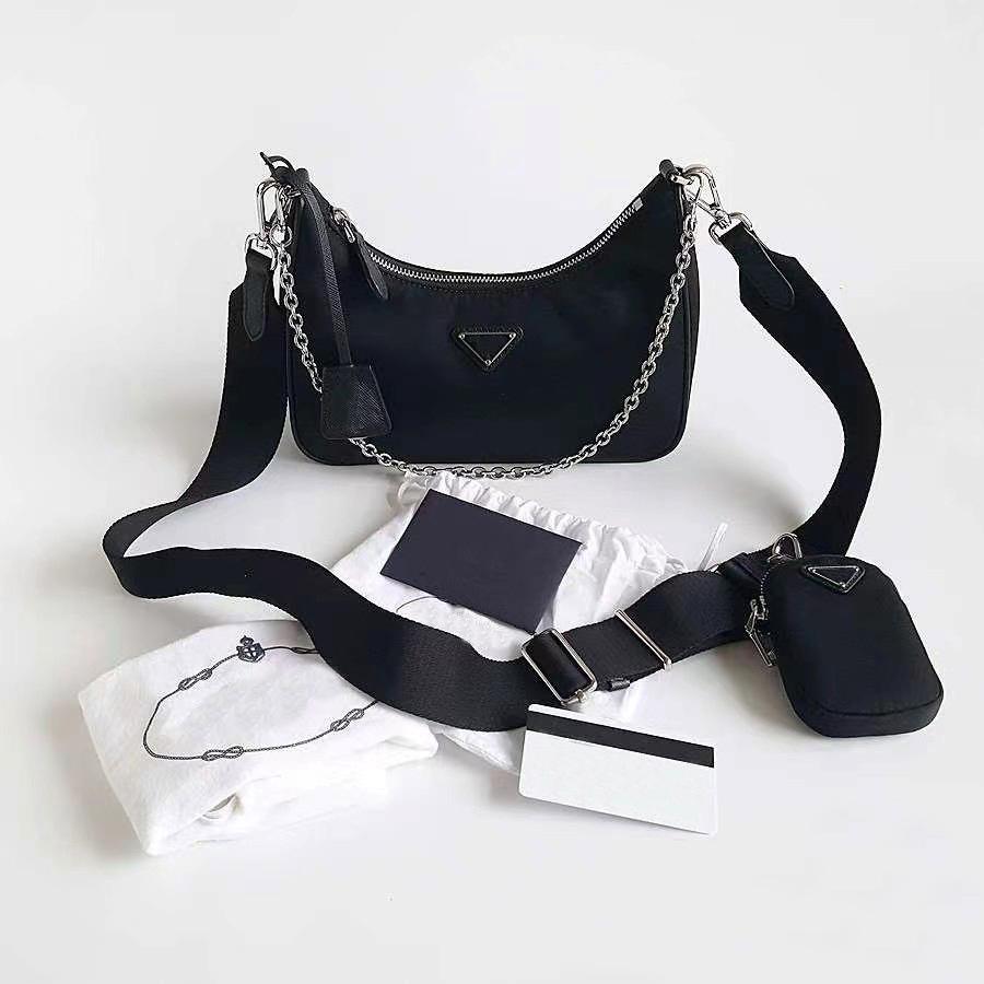 

Designer bag louise viuton women High Quality Nylon Handbags Fashion Crossbody bag classic three-piece suit ladies underarm shoulder wallet retro star, Re-edition 2005
