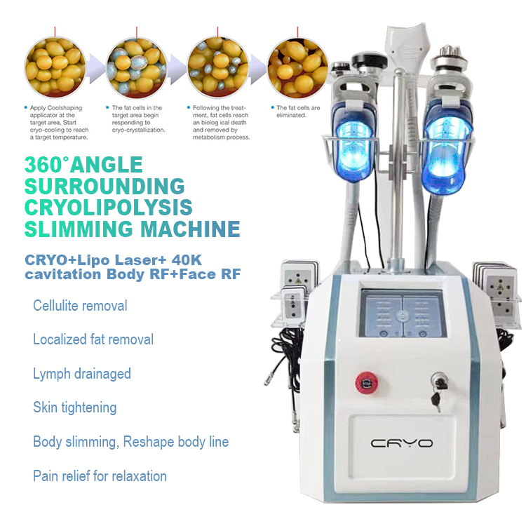 

Portable 360 Cryo Fat Freezer Slimming Machine 3 Cryo Handles Face Rf