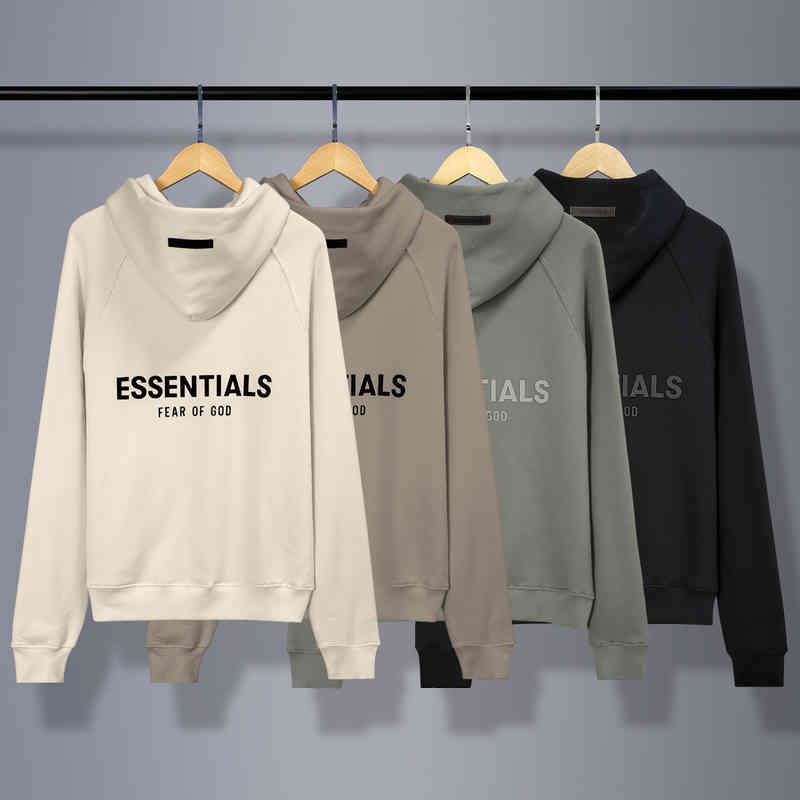 

Proven Version of Fear God Fog Essentials Letter Tide Brand High Street Loose Hooded Man, Black