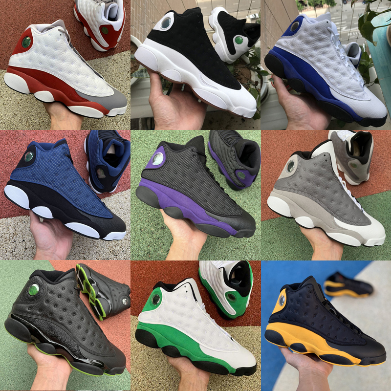 

13s men women basketball shoes 13 Retro Brave Blue Del Sol Obsidian Flint Court Purple Starfish Black Cat Bred Lucky Green mens trainers outdoor sports sneakers, As photo 24
