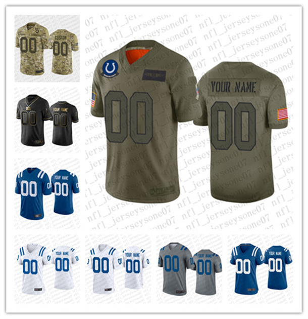 

Jersey Custom Men women youth Indianapolis''Colts''100th Season Black white green blue Vapor Limited Sewn embroidery