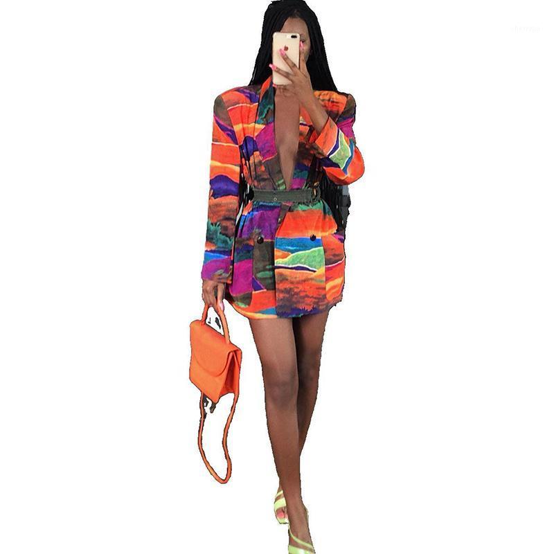 

Women' Trench Coats Women Tie Dye Coat Long Sleeve, Picture color