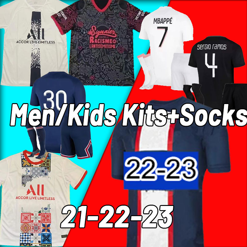 

Fan Player version 21 22 23 MBAPPE soccer jerseys 2021 2022 2023 DI MARIA WIJNALDUM HAKIMI fourth football full kit ICARDI VERRATTI third 4TH shirt PsGs SERGIO RAMOS, Away