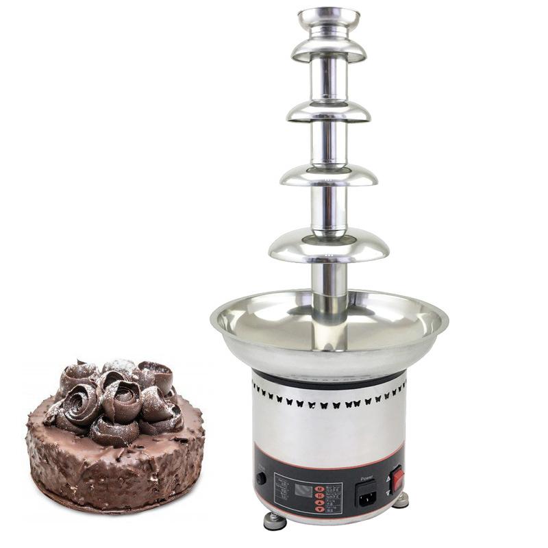 

4/5/6/7 Tiers Commercial Chocolate Fountain Machine Stainless Steel Appliances Chocolate Cylinder For Wedding Party Hotel Use