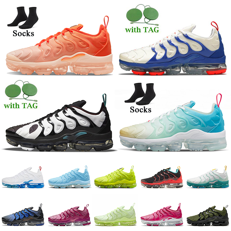 

New Fashion Women Mens Vapores Tn Plus Running Shoes With Socks Vapormxs Tuned Orange gradients Hyper Royal Griffey Since 1972 Stained Glass tns Trainers Sneakers, C12 university gold 36-40