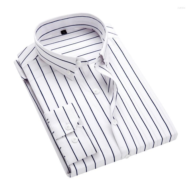 

Men' Dress Shirts Arrival Men Shirt Male Casual Fashion Striped Plaid Formal Business Plas Size -4XL4121Men, Black